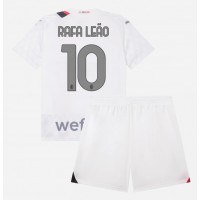 Dětský fotbalový dres AC Milan Rafael Leao #10 2023-24 Venkovní Krátký Rukáv (+ trenýrky)